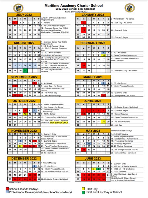 Cal Maritime Academic Calendar